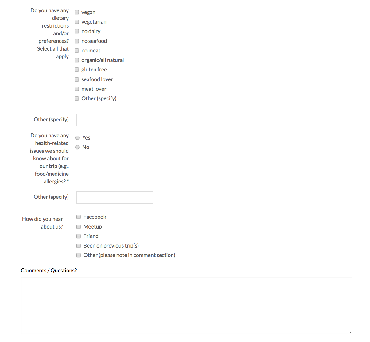 Booking Form 4