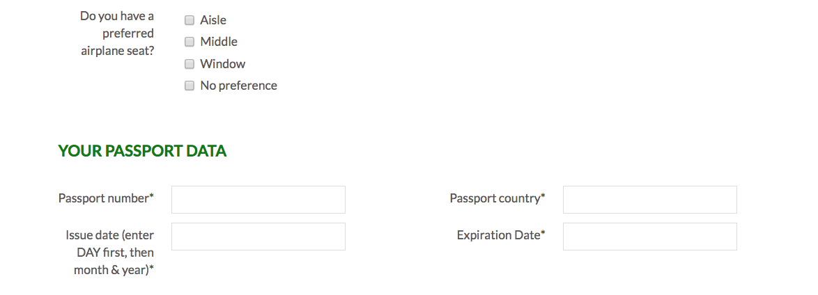Booking Form 6